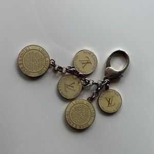 Louis Vuitton Cream Medallion Keychain